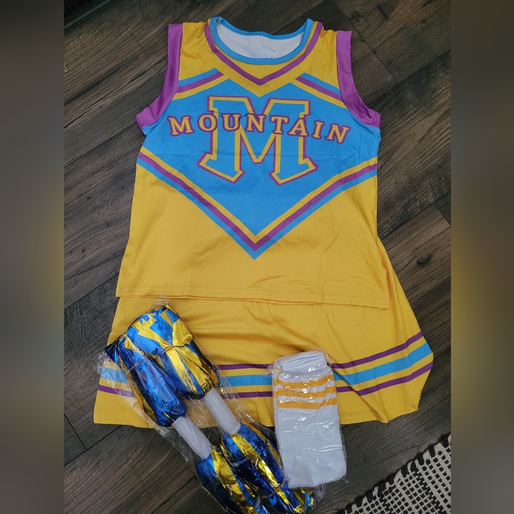 Kids Cheerleader Outfit - Yellow and Blue